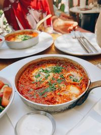 Shakshuka at israeli restaurant 