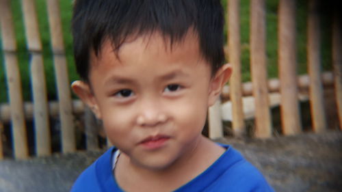 Close-up portrait of boy