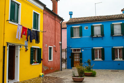 Multi colored residential building