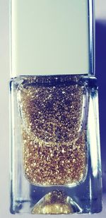 Close-up of glass jar on table