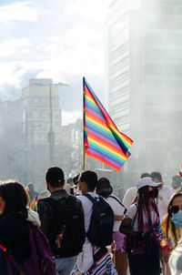 Group of people in front of building