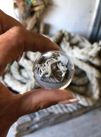 Close-up of hand holding hands