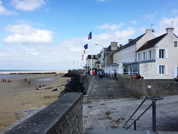 View of sea against cloudy sky