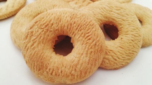 Close-up of cookies on table