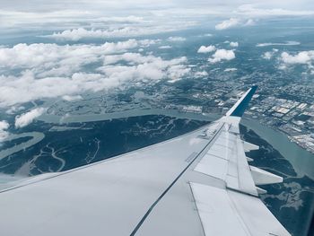 Aerial view of landscape against sky