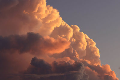 Low angle view of sky during sunset