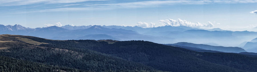 Panoramic view of mountains against sky