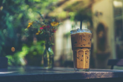 Close-up of drink on table