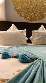 Scenic view of bed at home