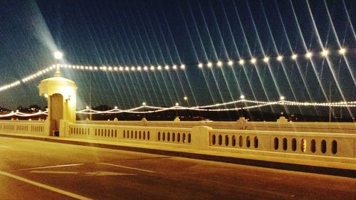 View of illuminated lights at night