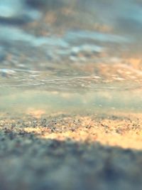 Close-up of water against sky