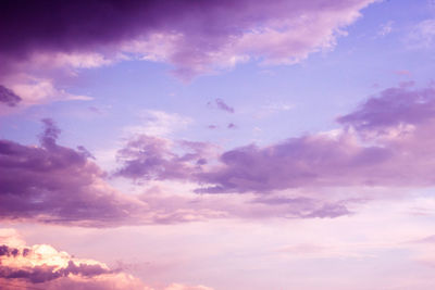 Low angle view of pink sky