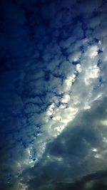 Low angle view of clouds in sky