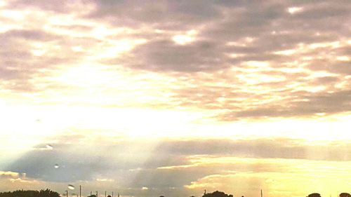 Scenic view of cloudy sky during sunset