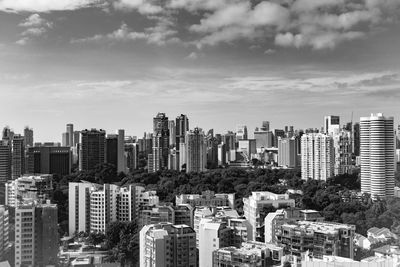 High angle shot of cityscape