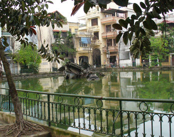 View of canal along buildings