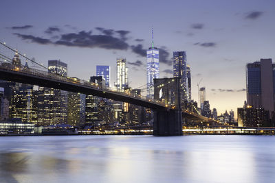 Illuminated city at night