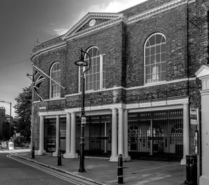 Exterior of old building against sky