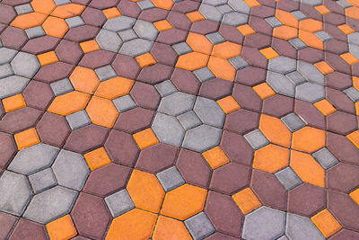 Full frame shot of tiled floor