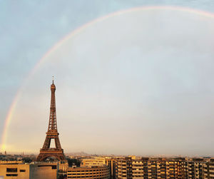 Rainbow over the eiffel tower