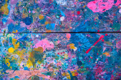 Full frame shot of multi colored wall