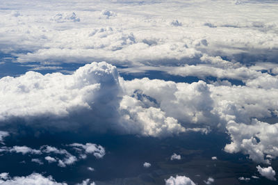 Aerial view of clouds in sky