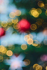 Defocused image of illuminated lights