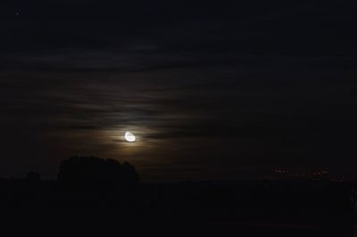 Scenic view of moon in sky at night