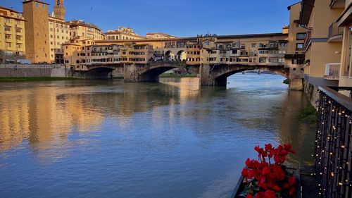 Bridge over river in city