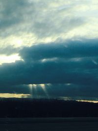 Scenic view of landscape against cloudy sky
