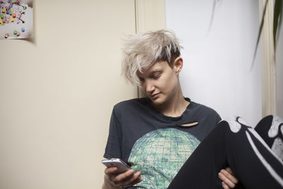 Young woman hanging out in her apartment