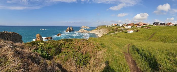 Panoramic view of sea against sky