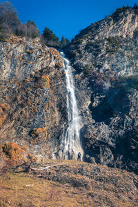 Scenic view of waterfall