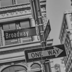 Low angle view of road sign