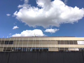 Exterior of modern building against blue sky