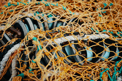 Close-up of fishing net