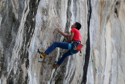 Man standing on rock