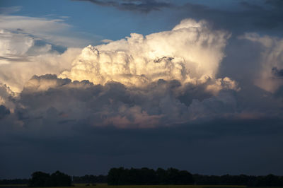 Storm clouds over landscape