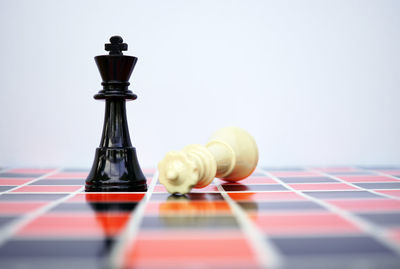 Close-up of chess board