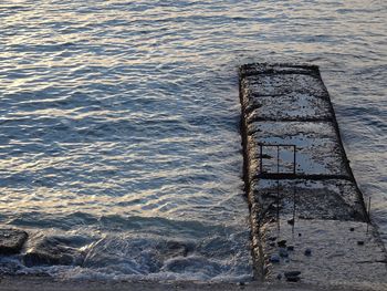 High angle view of swimming pool