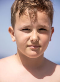 Close-up portrait of boy