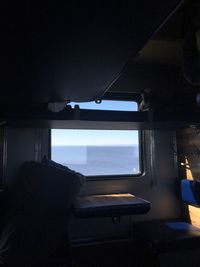 Man seen through train window