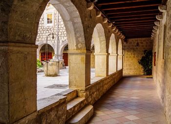 Corridor of historical building