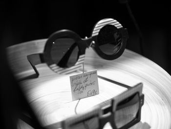 Close-up of object on table