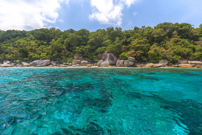 Scenic view of sea against sky