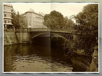 Bridge over river in city