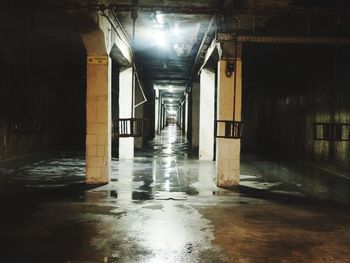 Empty corridor of building