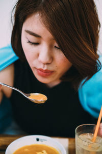 Beautiful woman with drink
