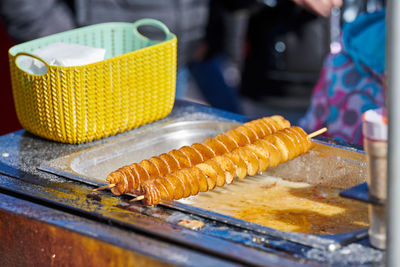 Close-up of food on table