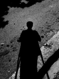 Shadow of shadows on wall